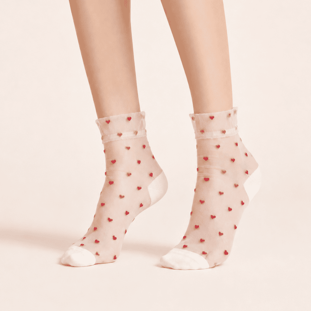 Chaussettes cœur femme