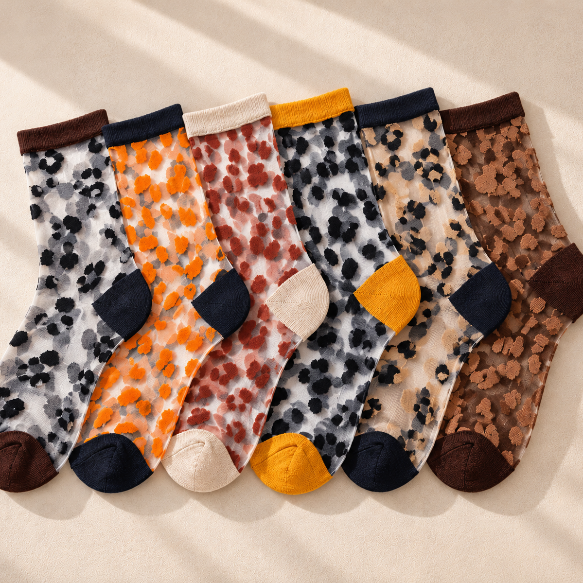Chaussettes transparentes femme léopard – L'Extravertie Lou Renard