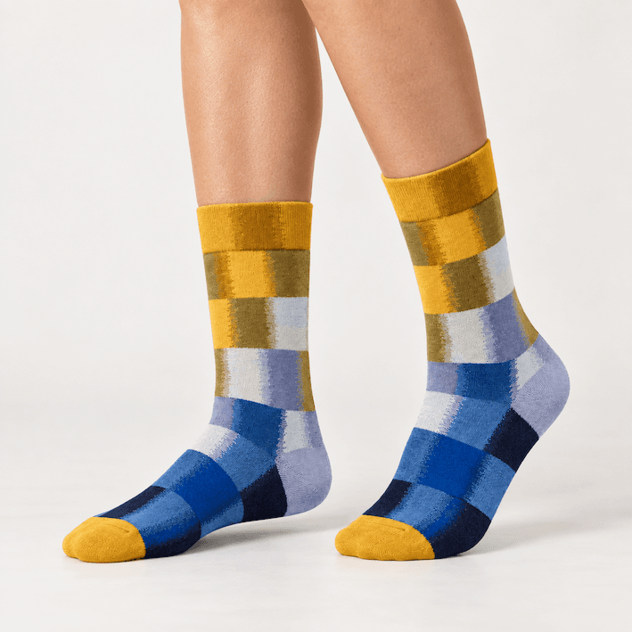 Chaussettes fantaisie femme motifs colorés – La Généreuse Lou Renard