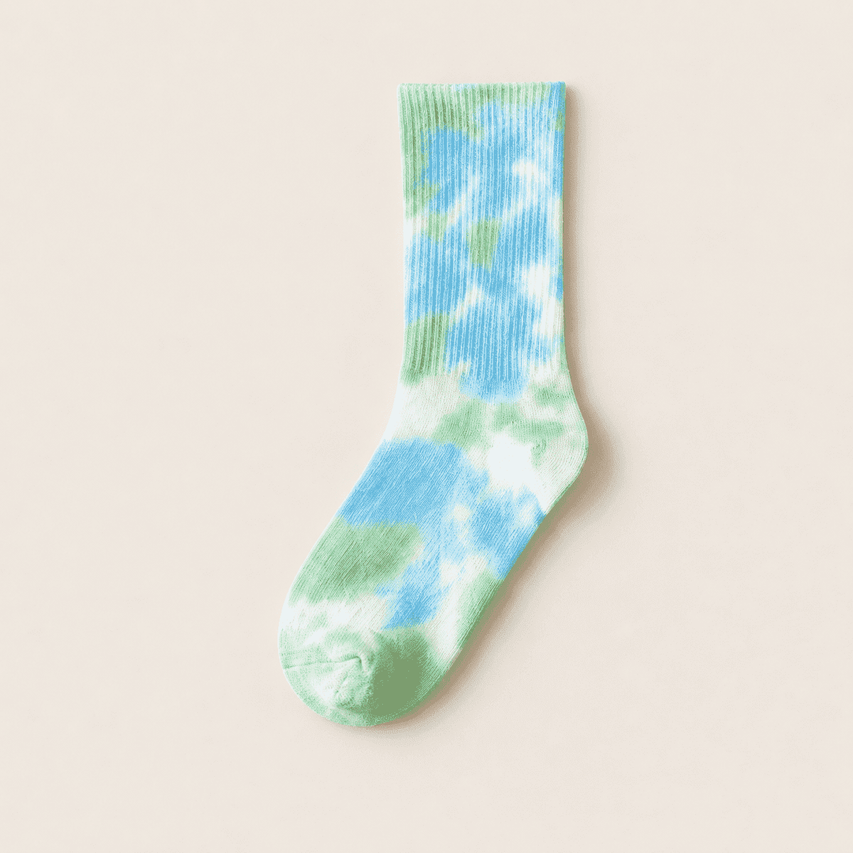 Chaussettes hautes tie and dye femme, Printemps azur – L'Inoubliable Lou Renard