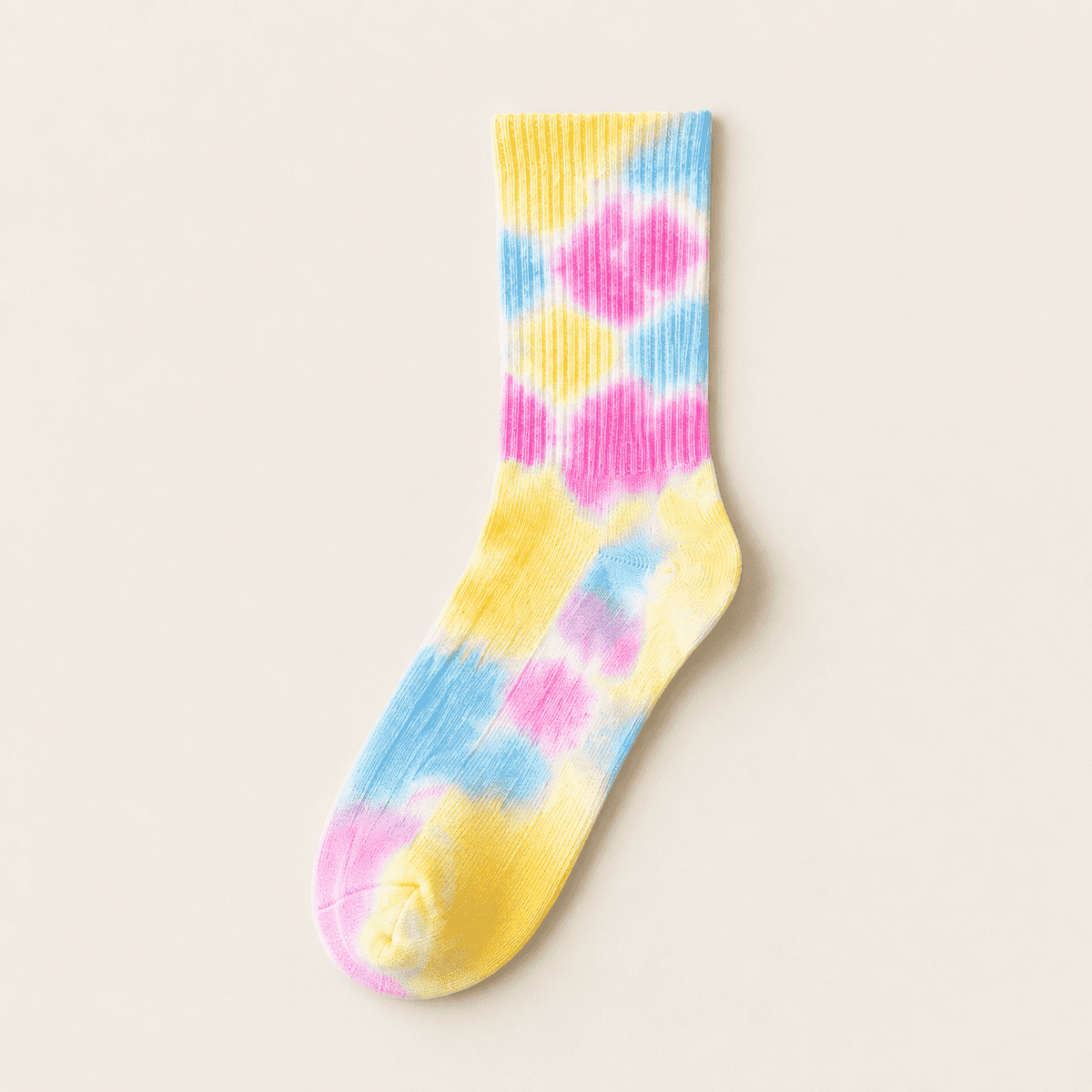 Chaussettes hautes tie and dye femme, Rose azur – L'Inoubliable Lou Renard