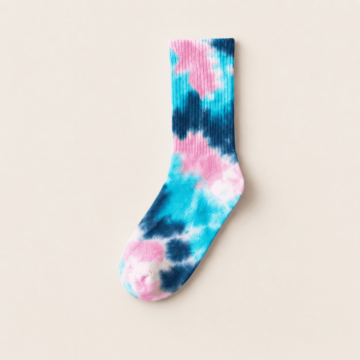 Chaussettes hautes tie and dye femme, Rose turquoise – L'Inoubliable Lou Renard