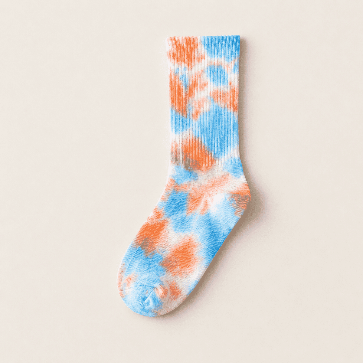 Chaussettes hautes tie and dye femme, Bleu saumon – L'Inoubliable Lou Renard