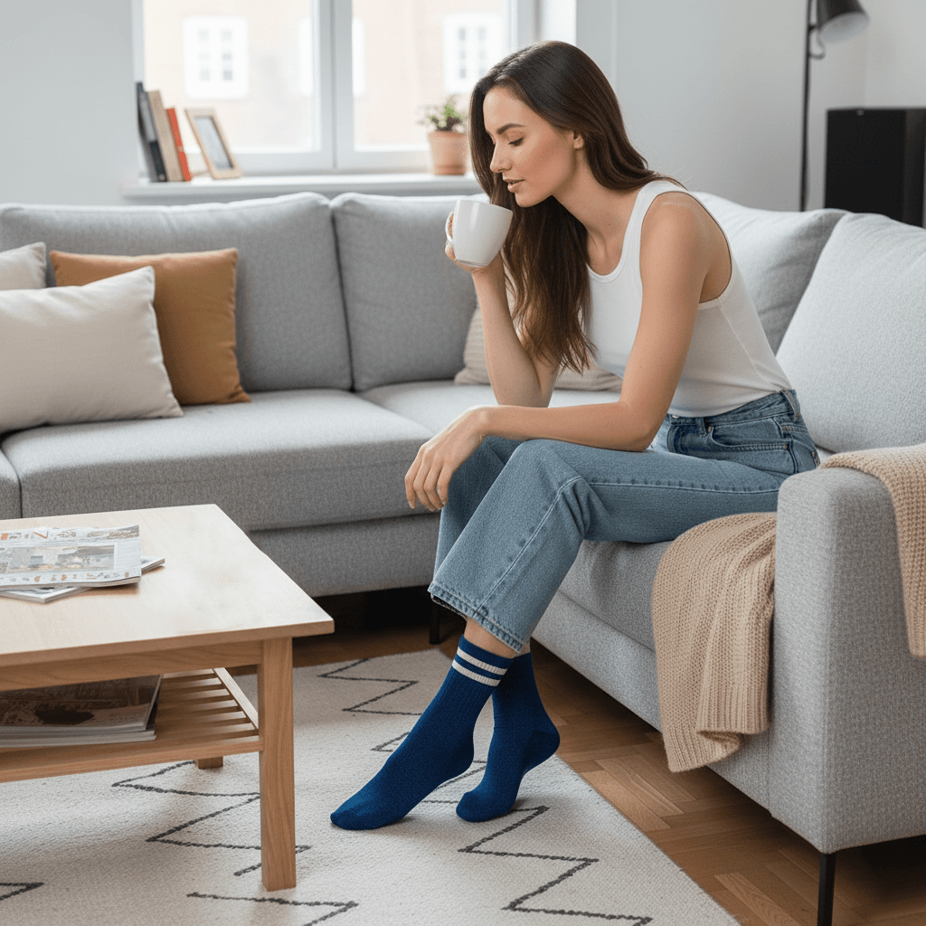 Chaussettes à paillettes femme style sport – L'Éblouissante Lou Renard
