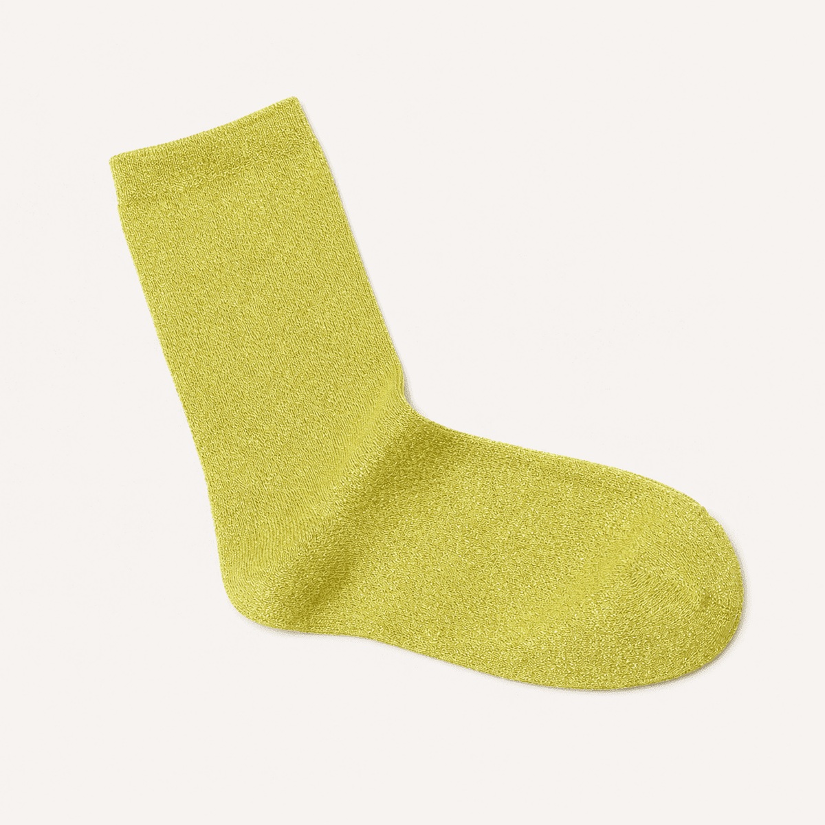 Chaussettes hautes à paillettes femme, Jaune – L'Étincelante Lou Renard