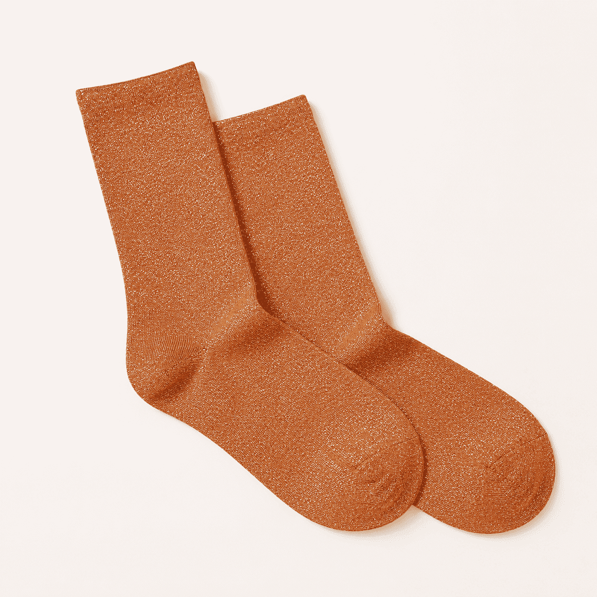 Chaussettes hautes à paillettes femme, Orange – L'Étincelante Lou Renard