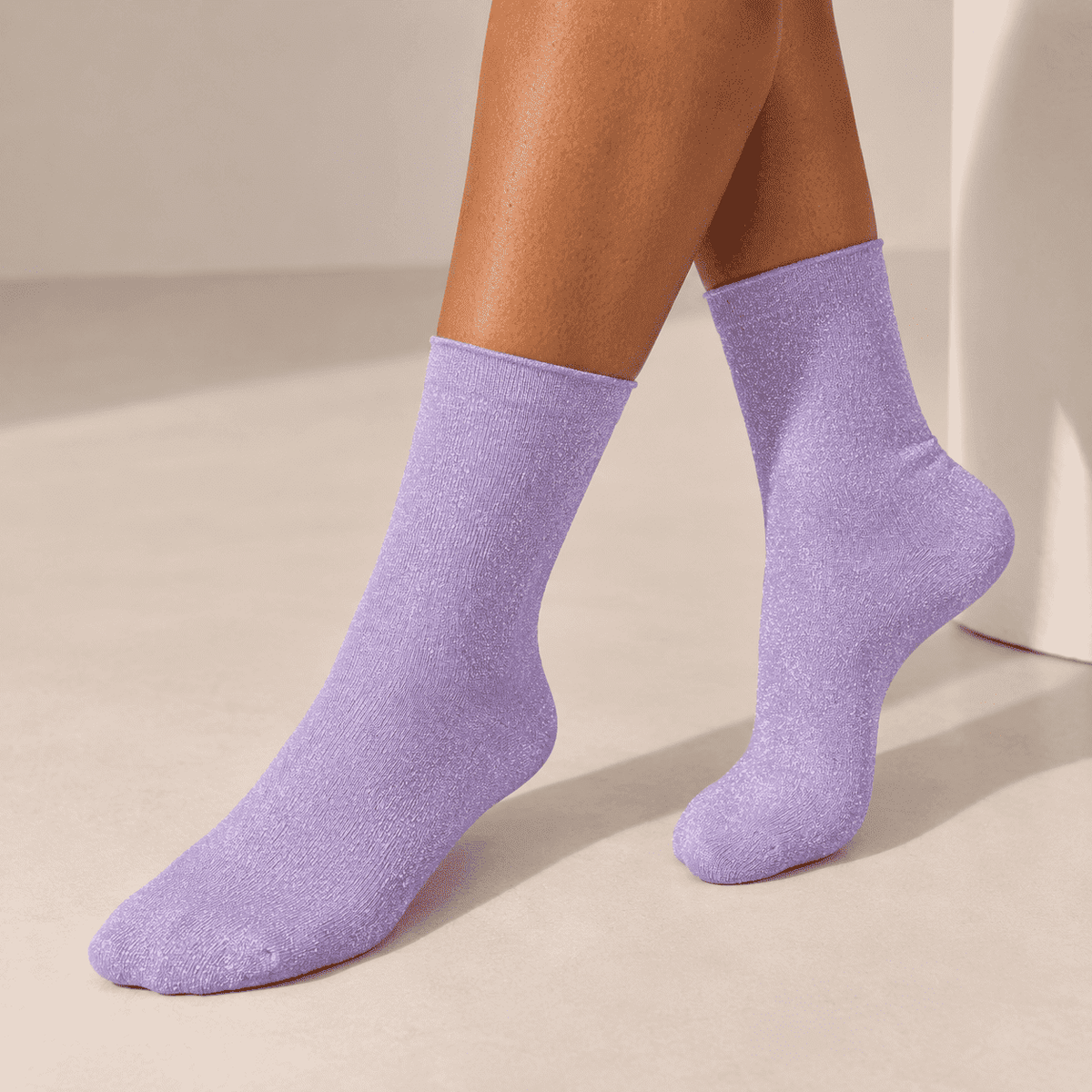 Chaussettes hautes à paillettes femme – L'Étincelante Lou Renard