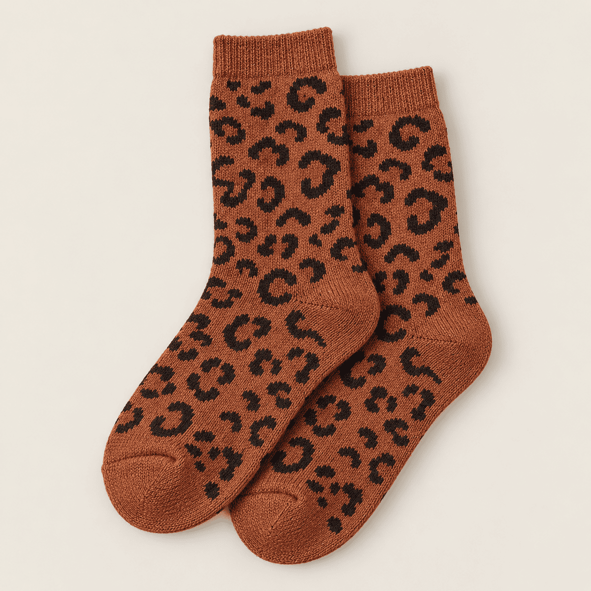 Chaussettes fantaisie léopard femme, Terre – La Bestiale Lou Renard