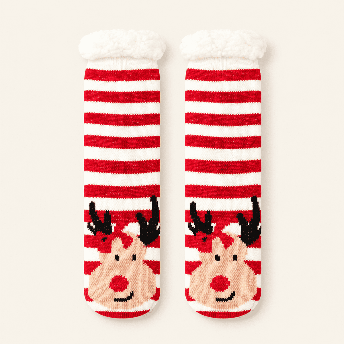 Chaussettes de Noël épaisses antidérapantes femme – La Comfy Lou Renard