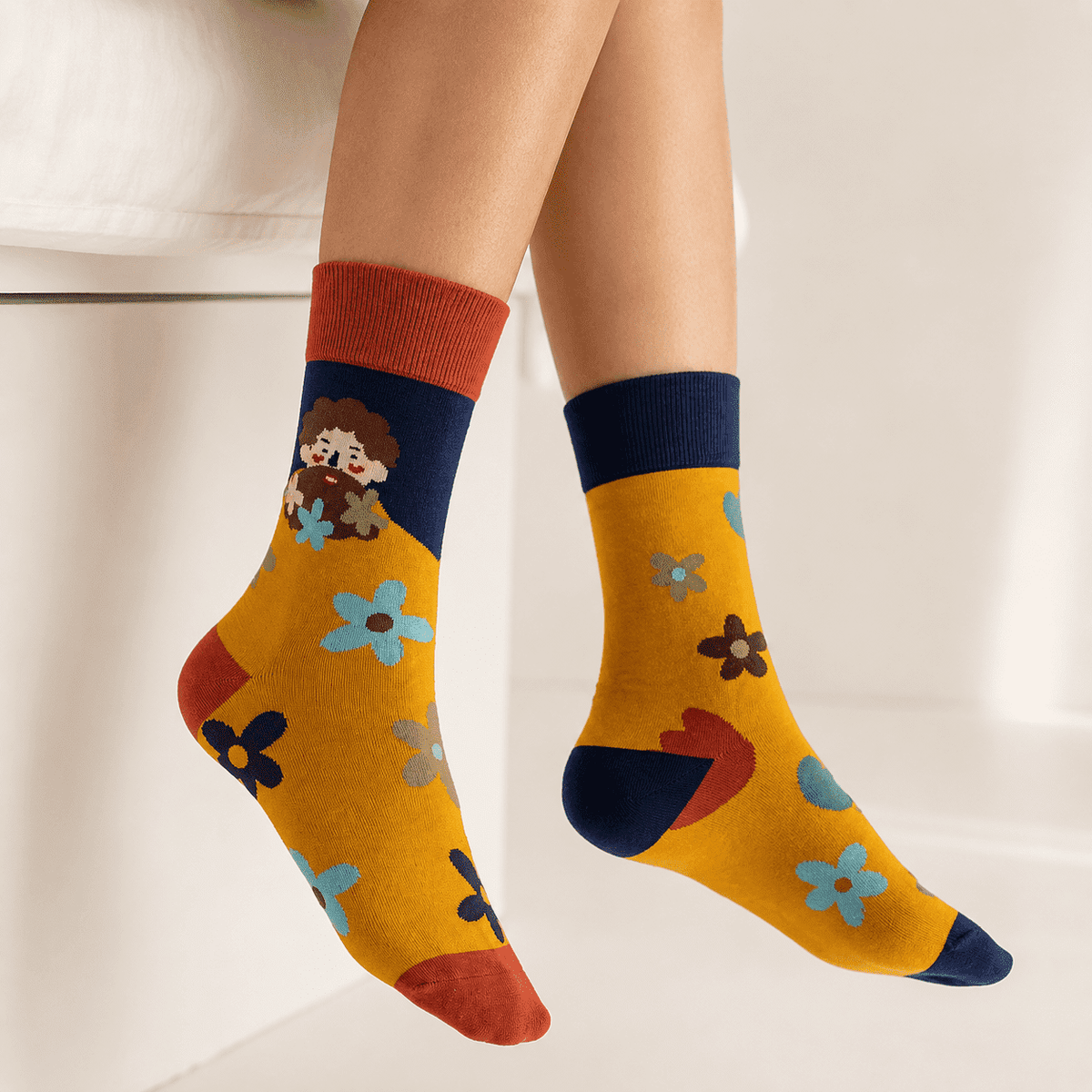 Chaussettes fantaisie femme originales – La Musicale Lou Renard