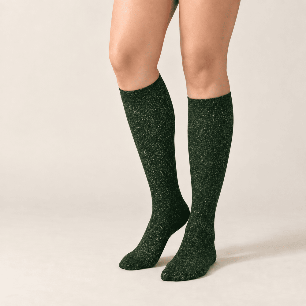 Chaussettes hautes à paillettes femme – La Pailletée Lou Renard