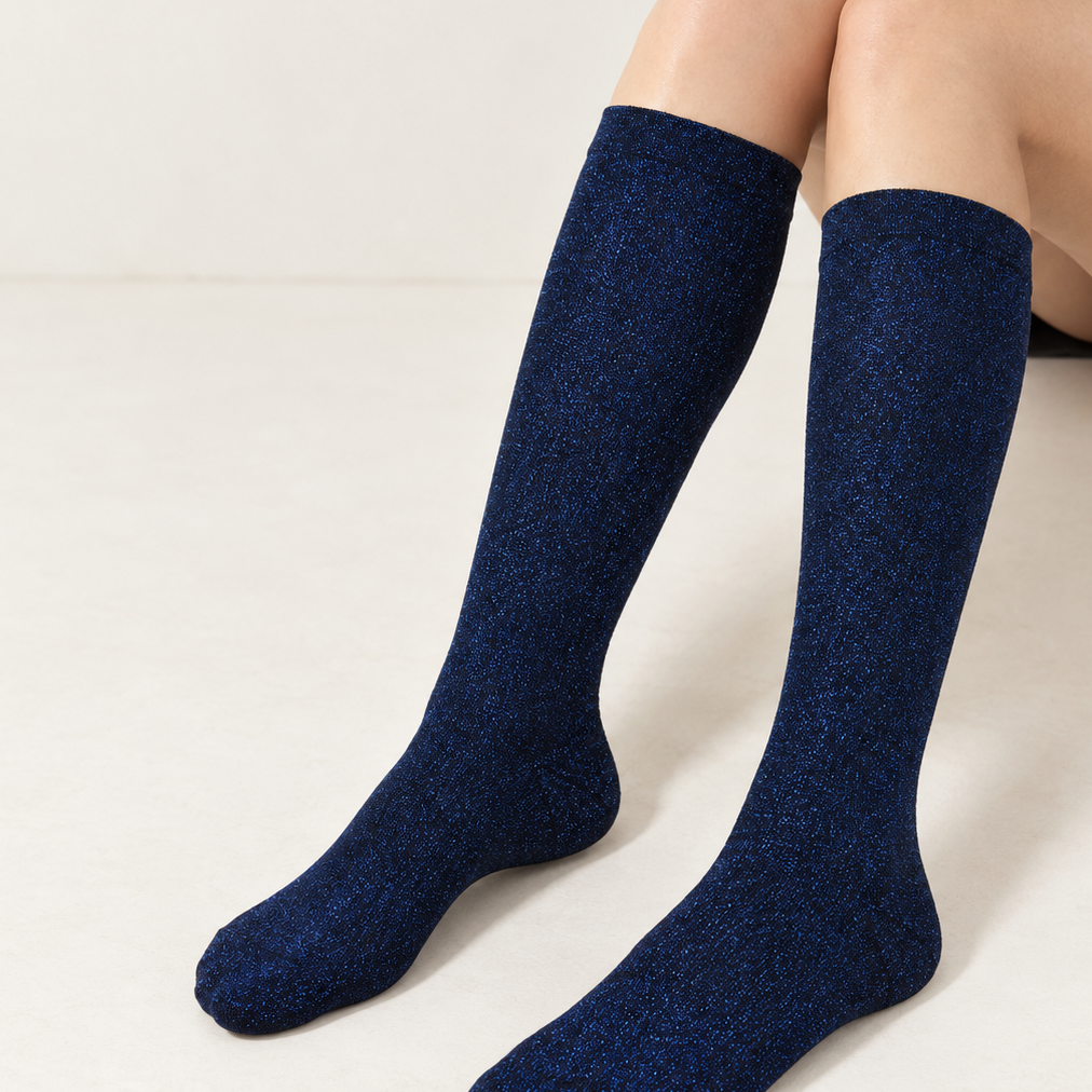 Chaussettes hautes à paillettes femme – La Pailletée Lou Renard