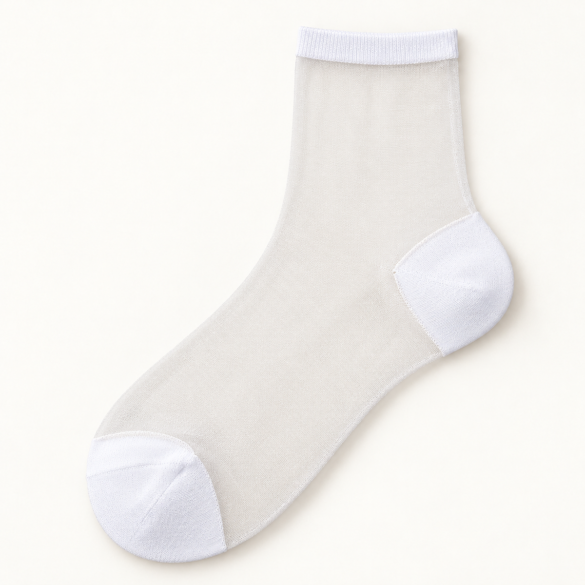 Chaussettes transparentes femme, Transparent blanc – La Séductrice Lou Renard