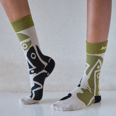 Beige/Vert