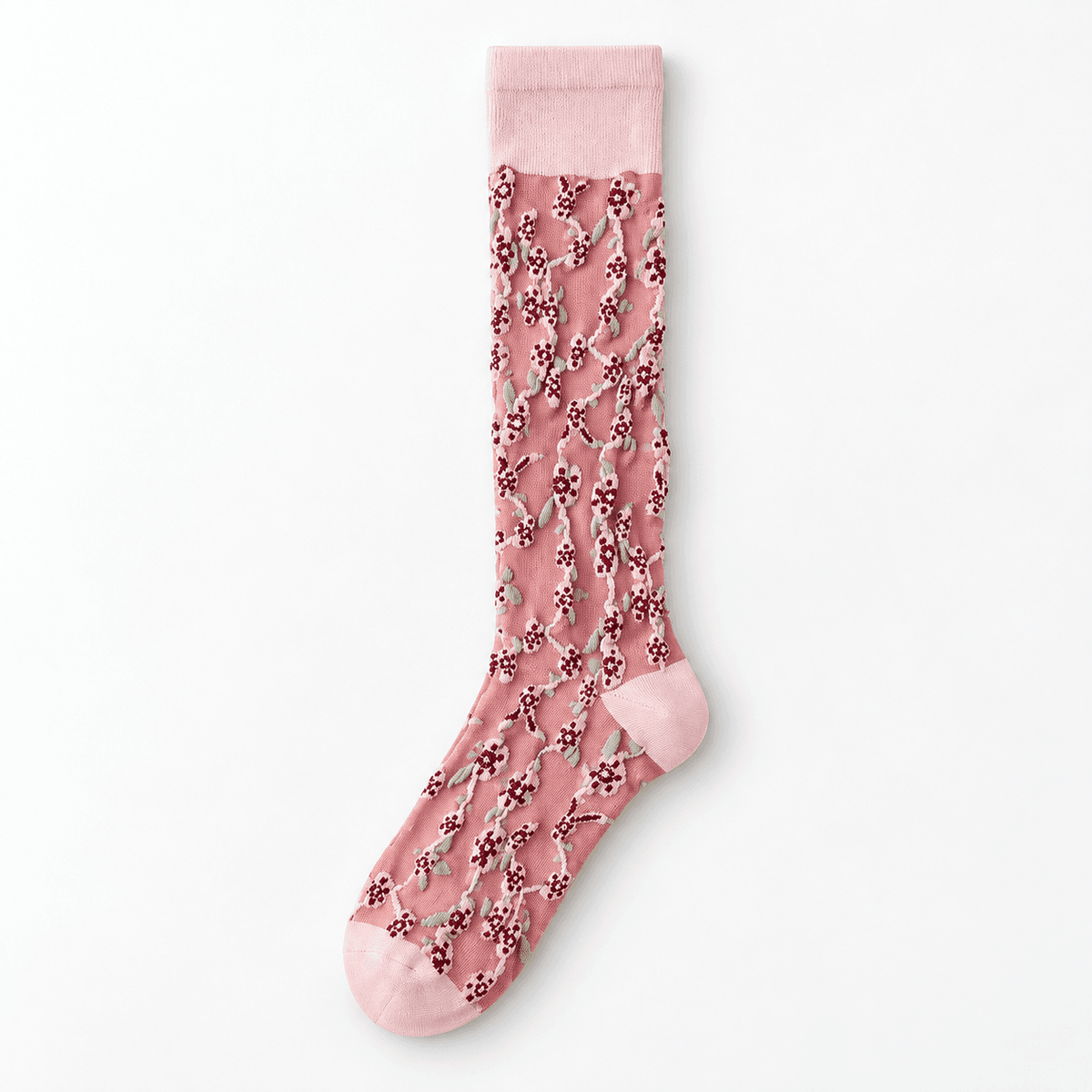 Chaussettes hautes femme à fleurs – La Vigoureuse Lou Renard