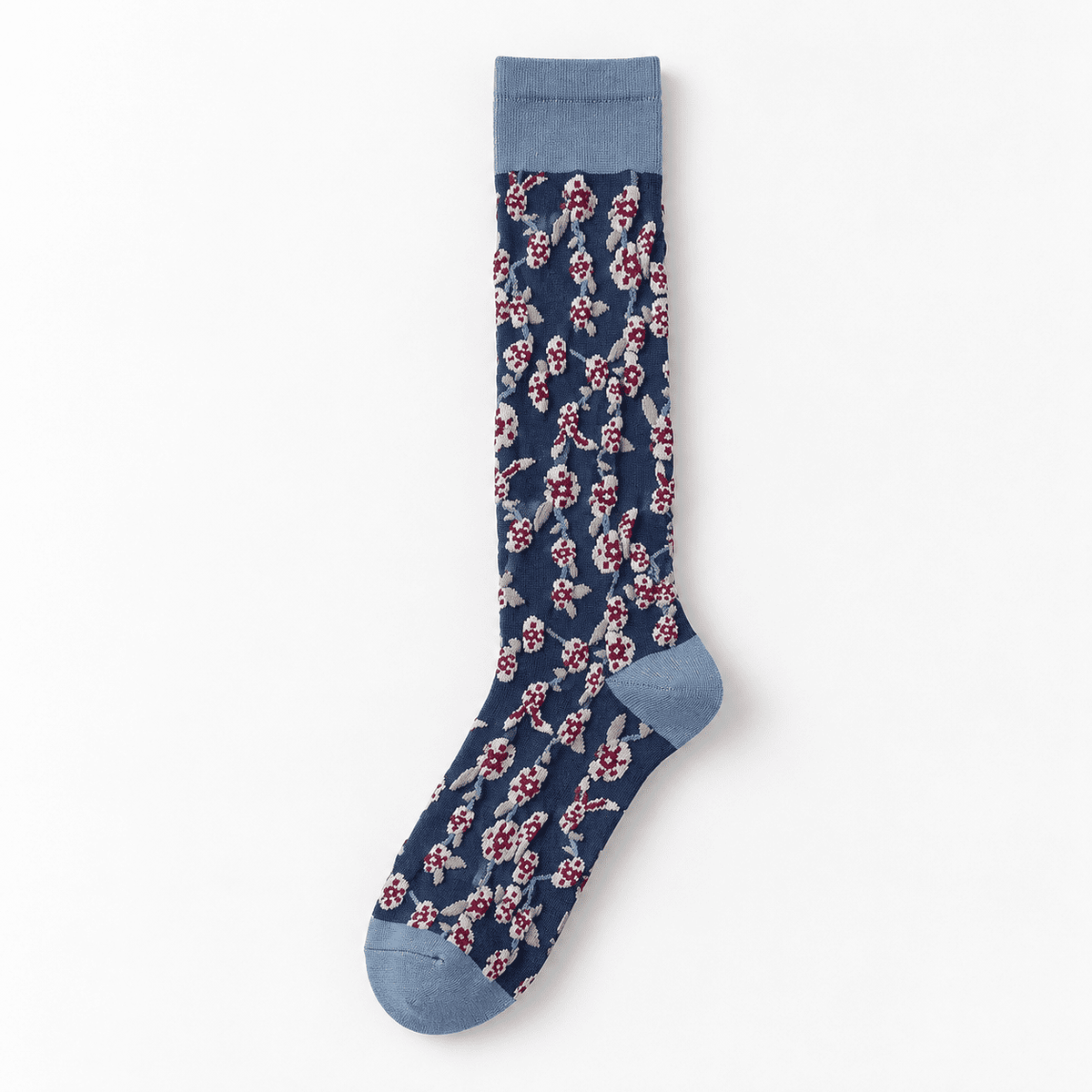 Chaussettes hautes femme à fleurs – La Vigoureuse Lou Renard